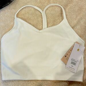 NWT Spiritual Gangster Bryn seamless crop tank in white Sz M/L
